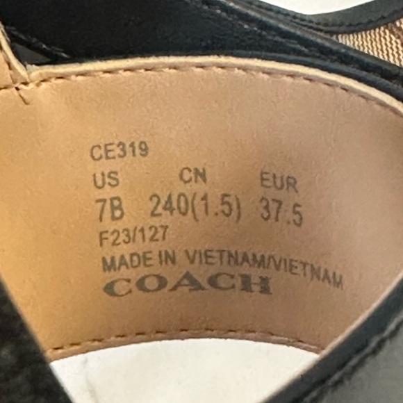 Coach Rori Leather Sandal – Black – Size 7B – NIB - Picture 12 of 14